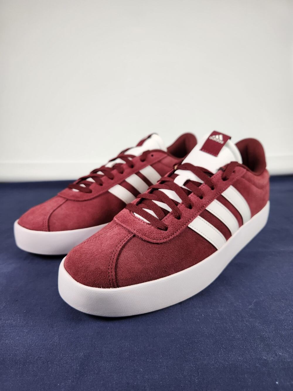adidas VL Court 3.0 IF4457 Men's 10.5 Shadow Red White Suede NIB